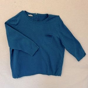 Talbots Cotton Sweater Zip on the back at the neck 3x
